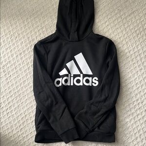 Adidas Black Hoodie with White Logo